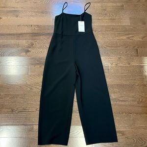 Theory Cami Jumpsuit in Admiral Crepe - Black, 00